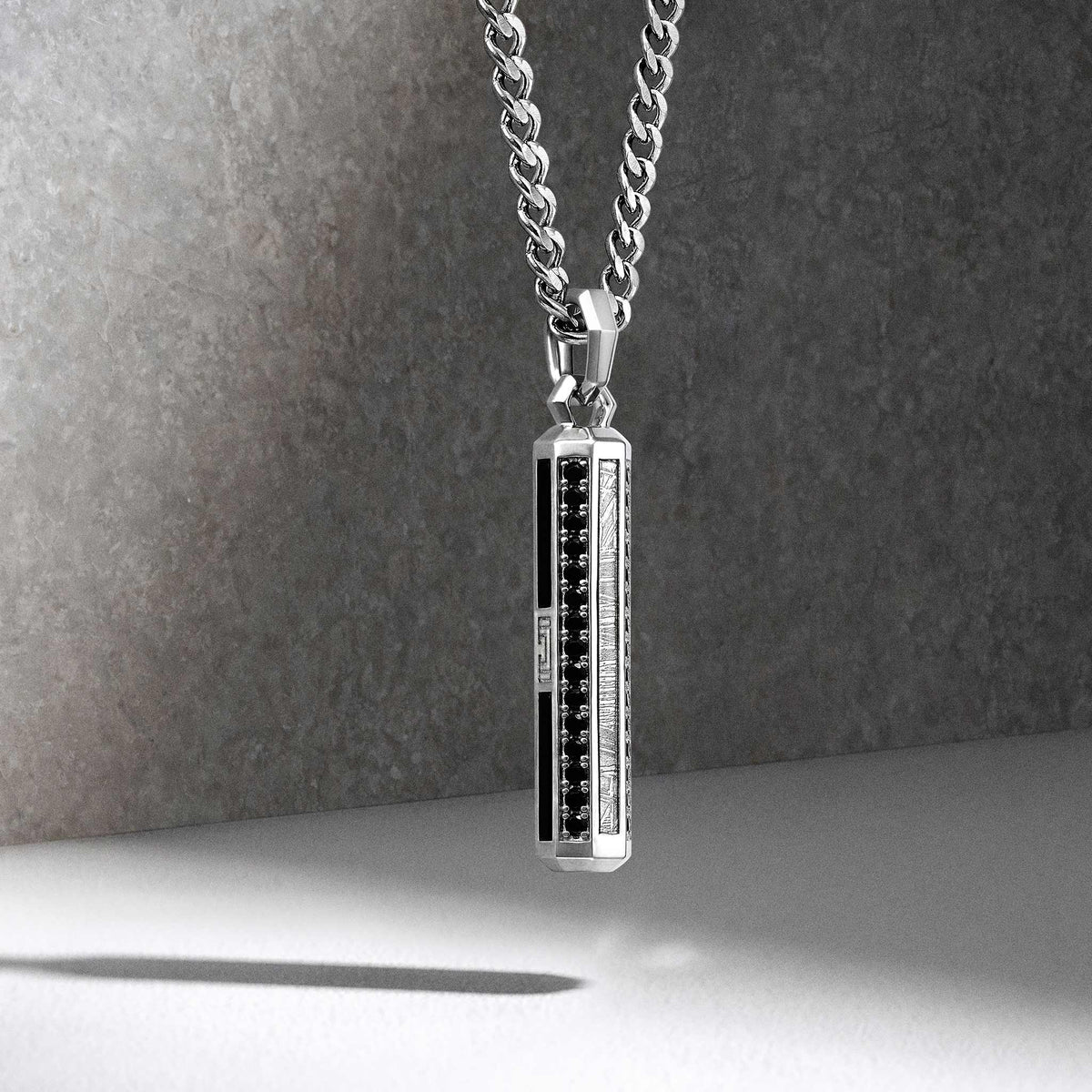Mantra Octagon Necklace Meteorite & Black Obsidian ネックレス AWNL 
