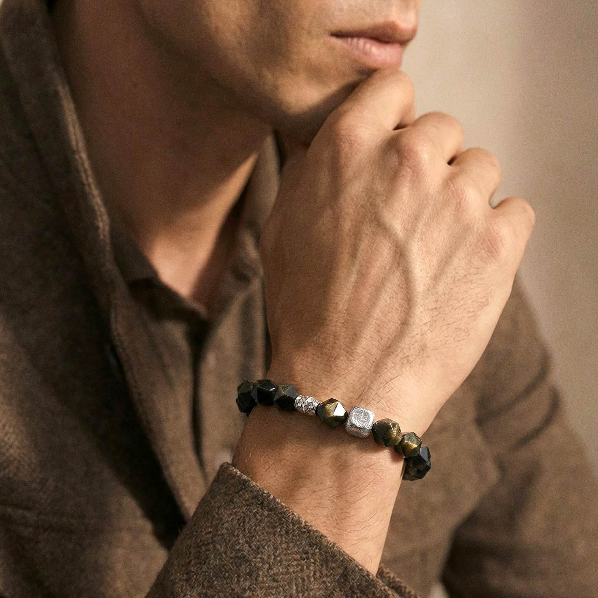 Flex-Lock Bracelet Golden Obsidian & Meteorite ブレスレット AWNL 