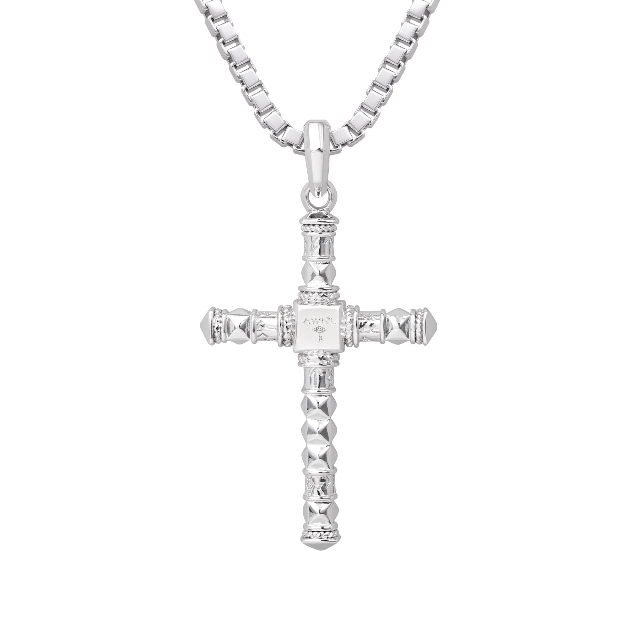 AWNL】メンズ ムオニオナルスタ隕石 ネックレス｜十字架