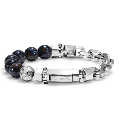 Square Link Bracelet Pietersite