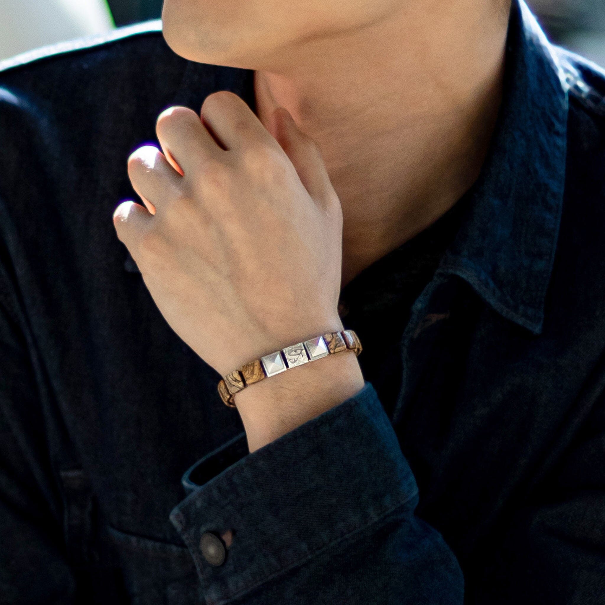 Horus Eye Magnetic Bracelet Picture Jasper (コピー) ブレスレット AWNL 