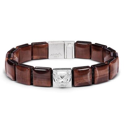 Tiger Head Mag-lock Bracelet Red Tiger Eye