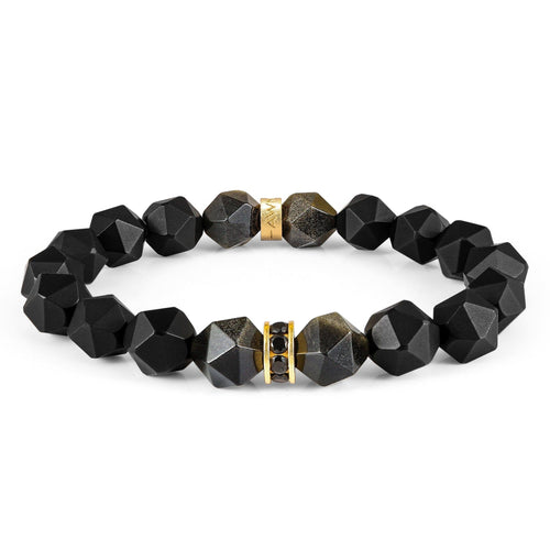 Mars Bracelet Onyx & Golden Obsidian ブレスレット AWNL S 