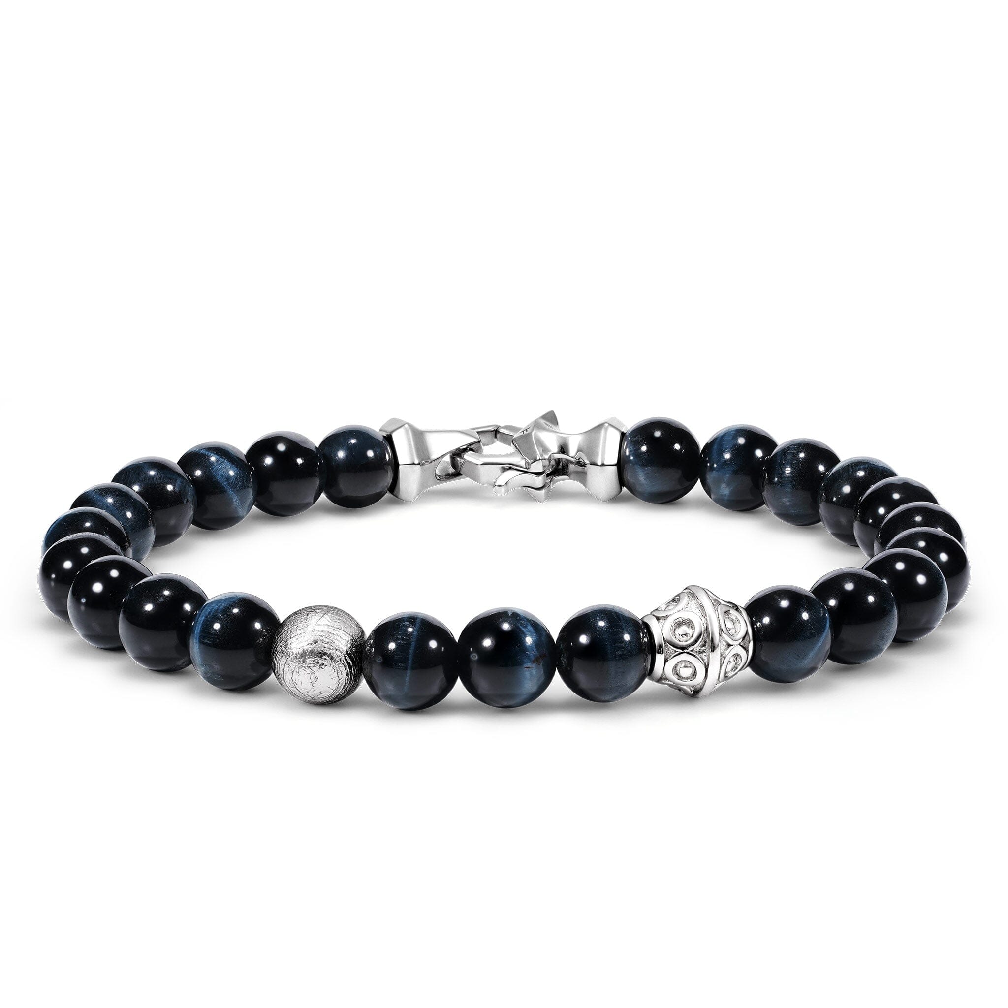 Flex-Lock Sumeru Round Beads Bracelet Hawk Eye