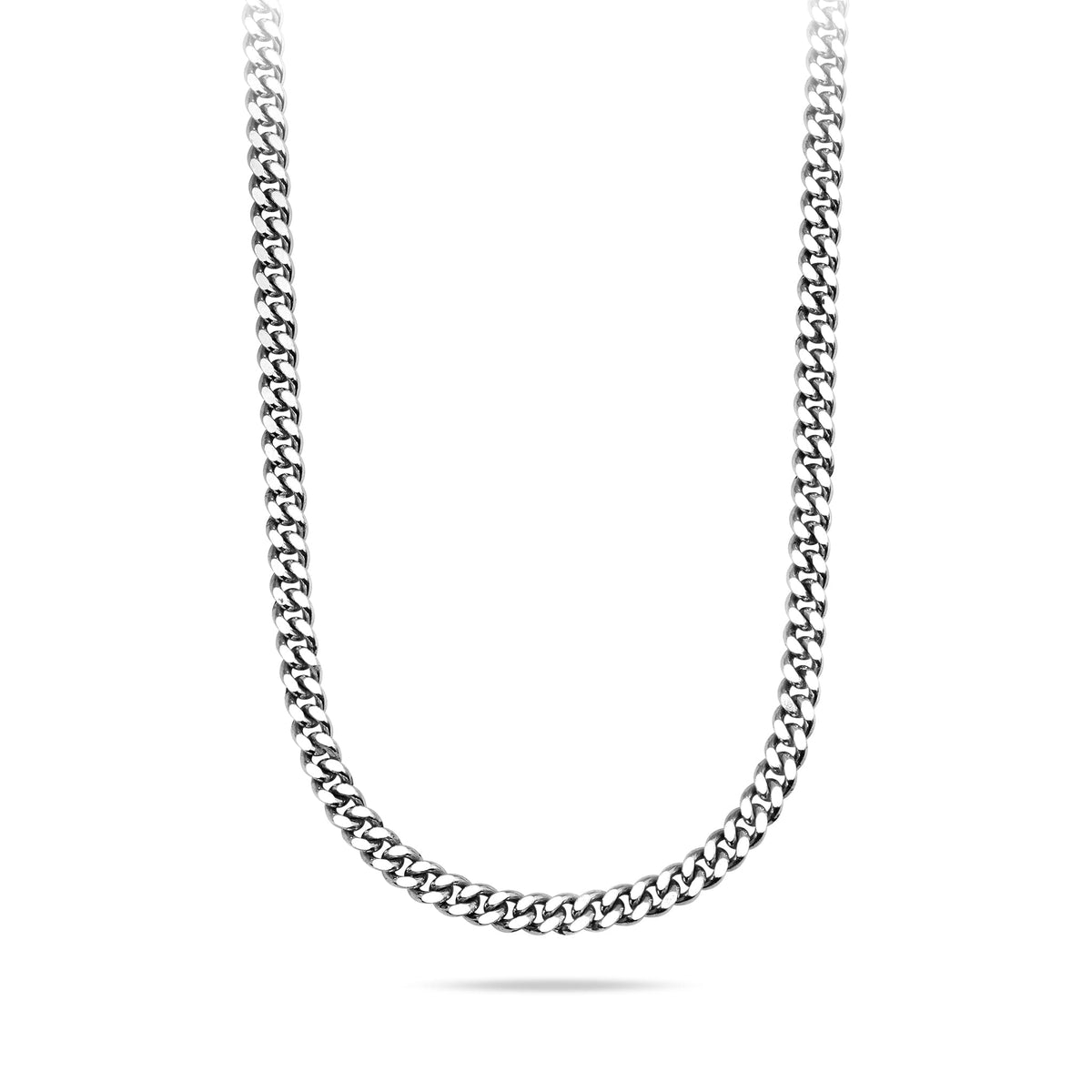 AWNL メンズ シルバー キヘイチェーン ネックレス｜幅3.8mm×S925×18KGP 