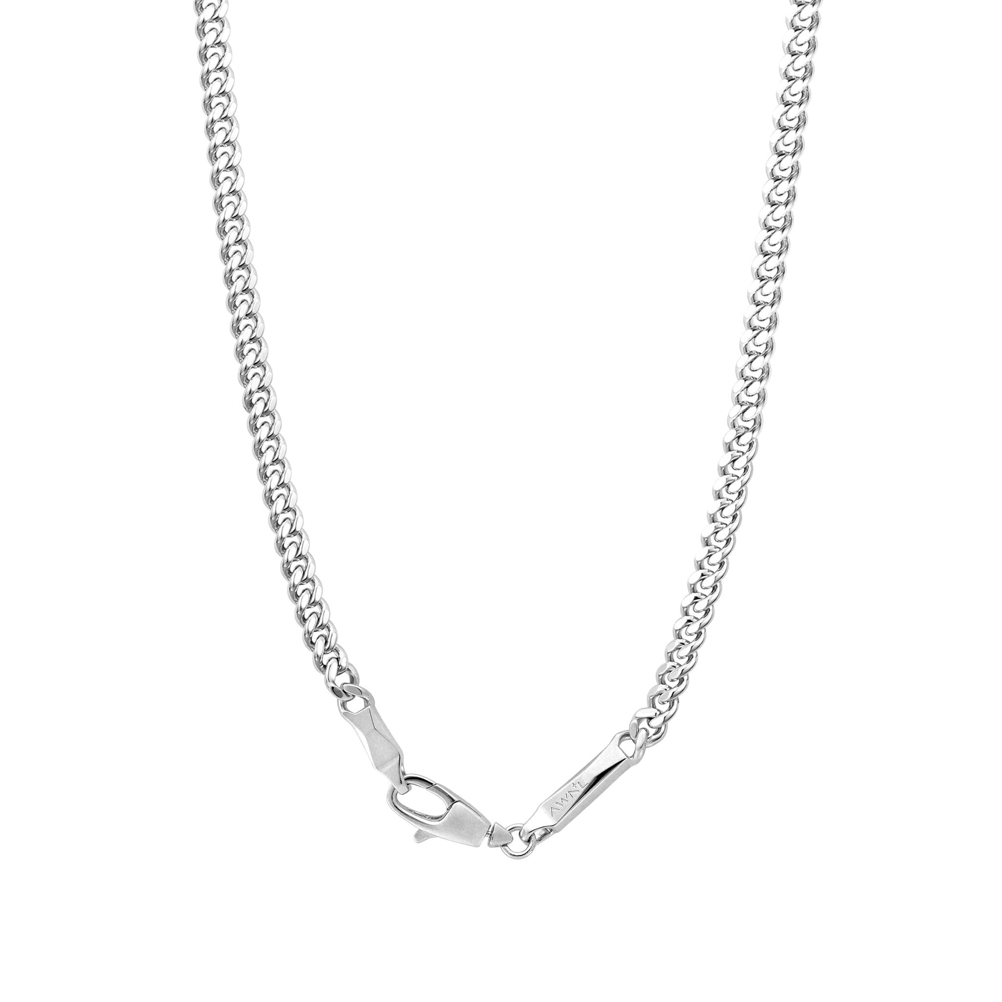 AWNL メンズ シルバー キヘイチェーン ネックレス｜幅3.8mm×S925×18KGP