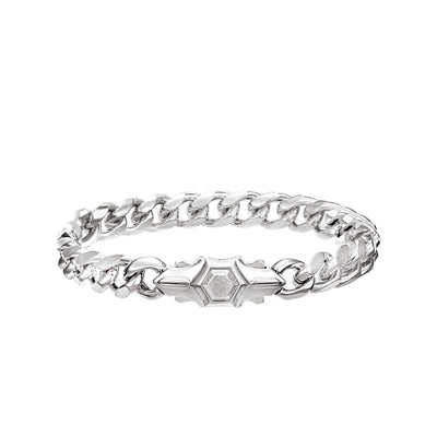 Seven Seas Shield Curb Bracelet Meteorite