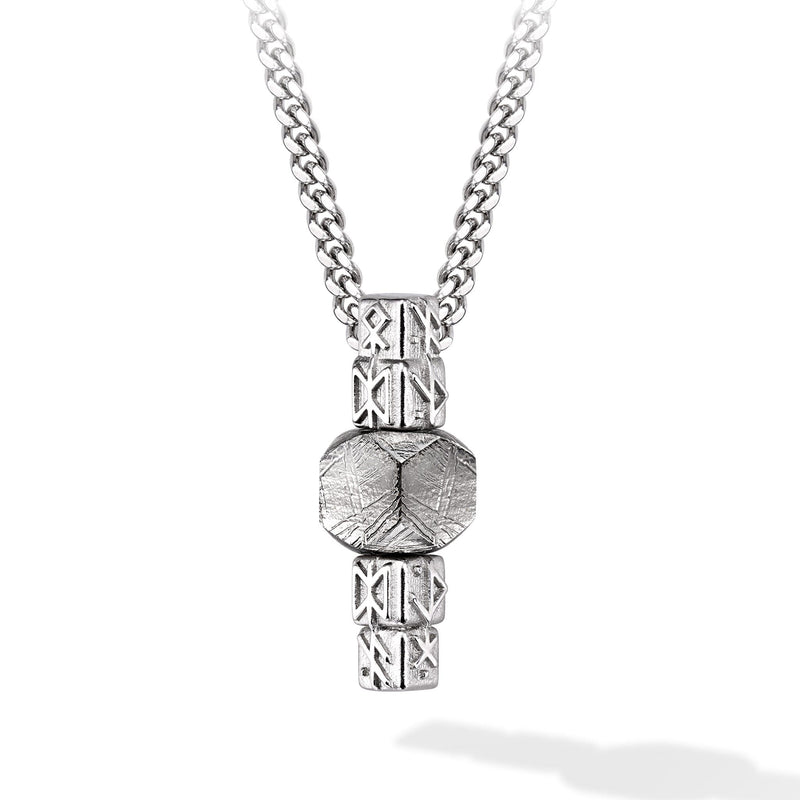 Gungnir Bind Rune Necklace Meteorite