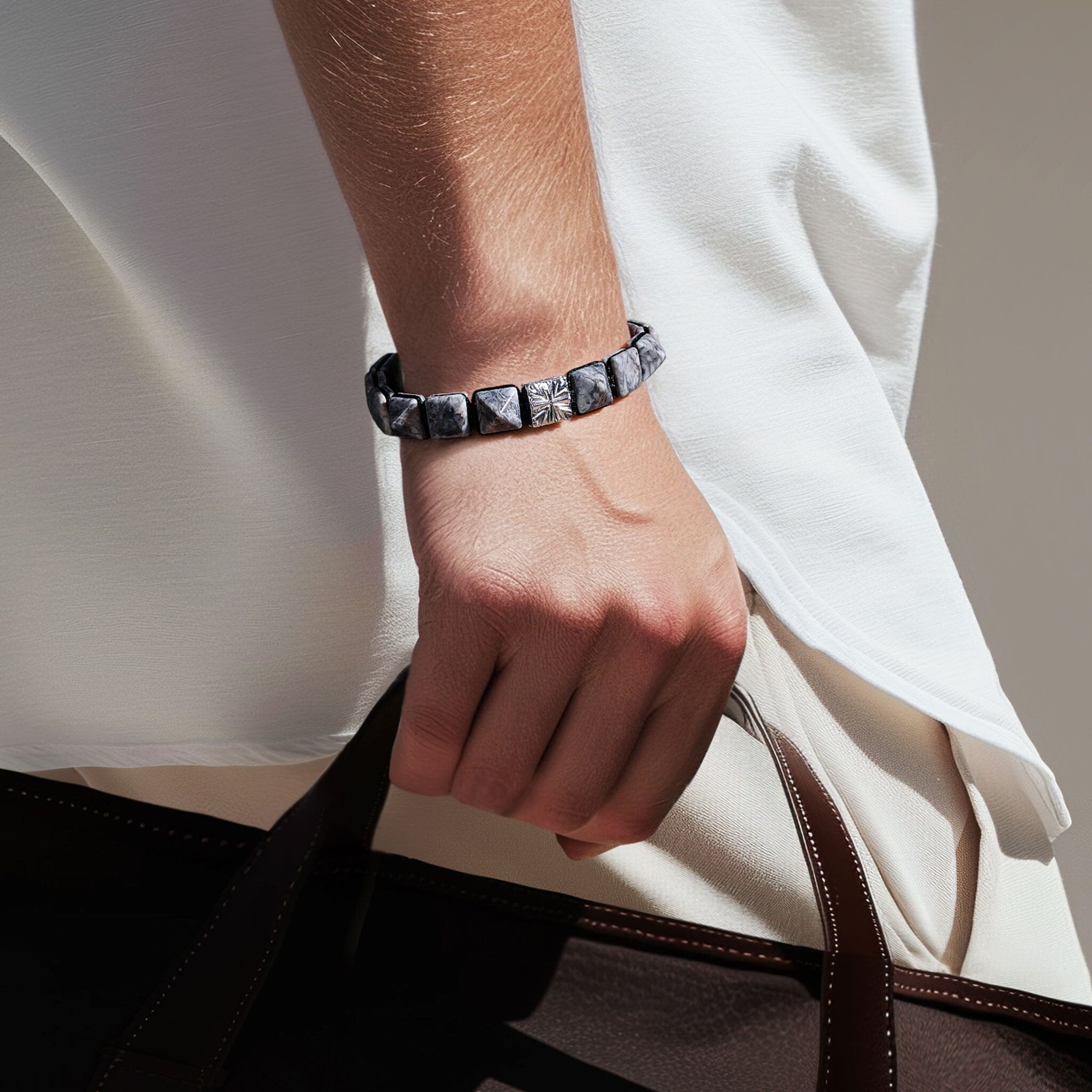 Knight Cross Magnetic Clasp Bracelet Picasso Jasper (コピー) ブレスレット AWNL 