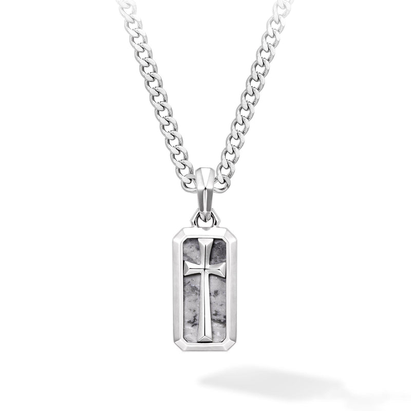 ピカソジャスパー 十字 ネックレス