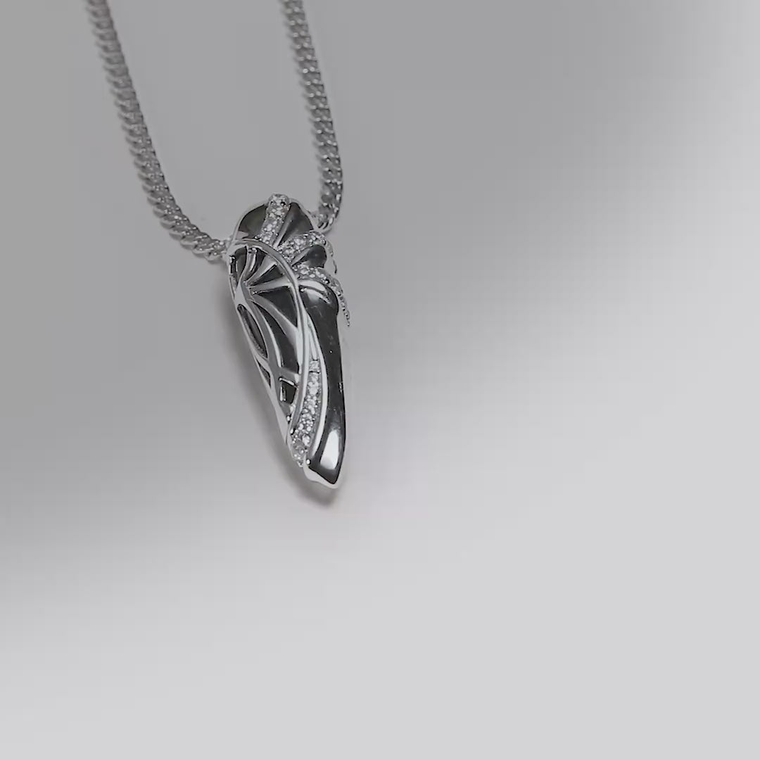 AWNL】シルバーオブシディアン レディース ネックレス | 銀曜石