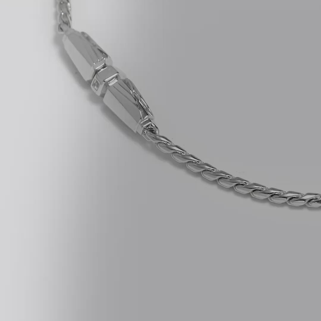【定価49,600円】AWNLシルバーフェザークラスプスパイクチェーンネックレス AWNL】 メンズ フェザークラスプ シルバースパイクチェーン