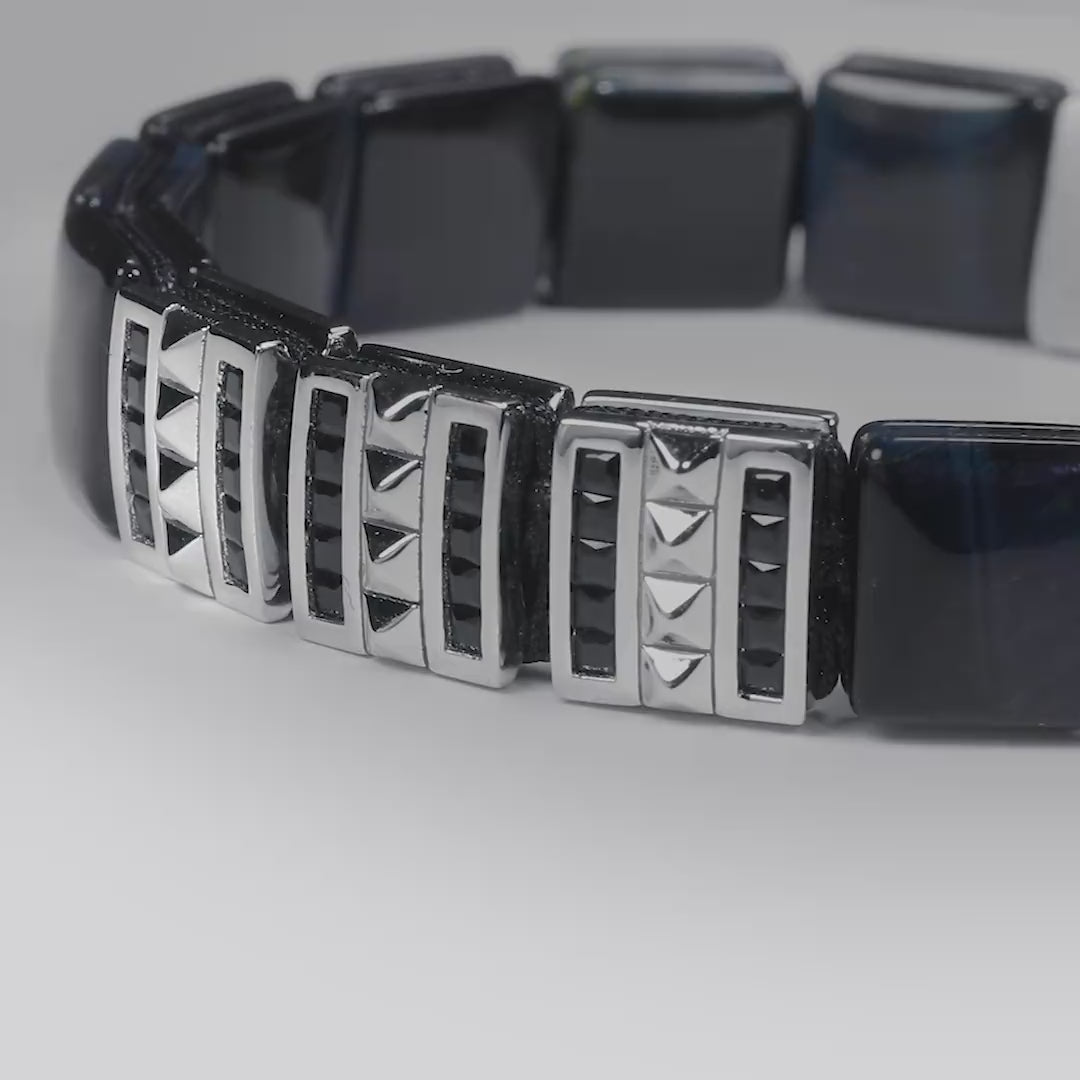 AWNL】メンズ ホークスアイ マグネットクラスプ ブレスレット