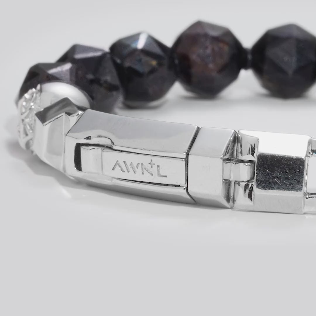 AWNL】メンズ ヌーマイト ハーフチェーン シルバーブレスレット｜10mm