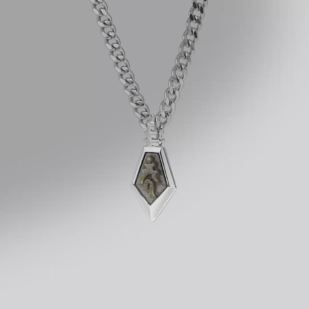 AWNL】メンズ ゴールデンオブシディアン ネックレス｜不動明王