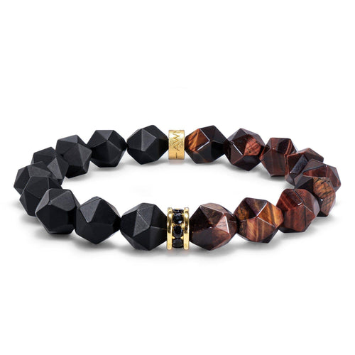 Roaring Tiger Bracelet Onyx & Red Tiger Eye ブレスレット AWNL S 