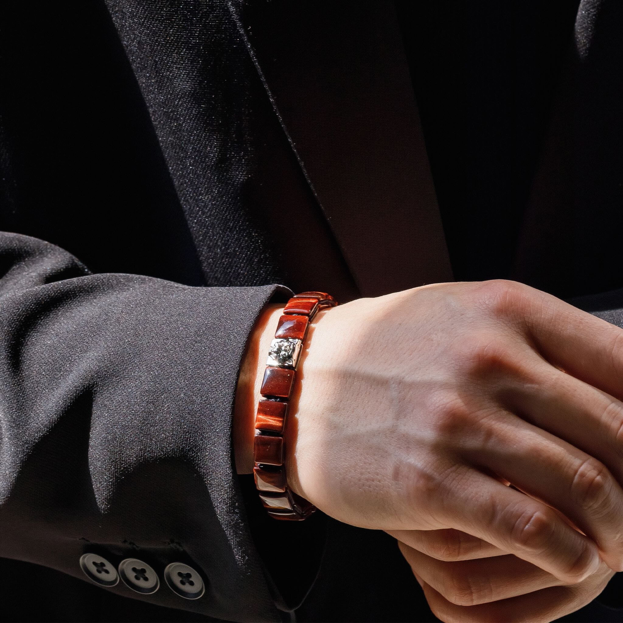 Tiger Head Mag-lock Bracelet Red Tiger Eye ブレスレット AWNL 