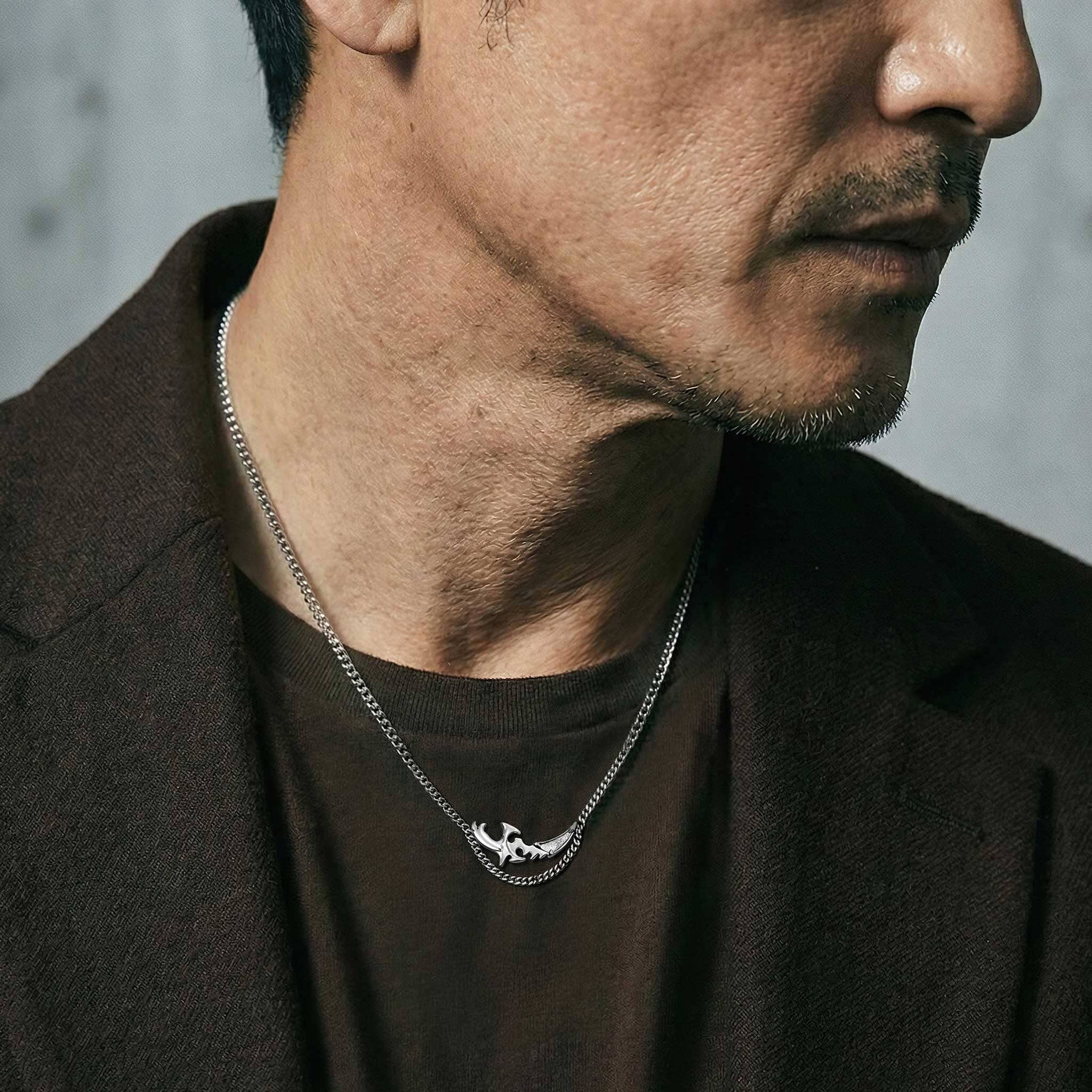 Rime Blade Curb Necklace Meteorite ネックレス AWNL 