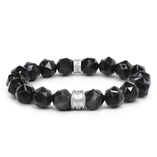 Algiz Bracelet Black Obsidian ブレスレット AWNL S 