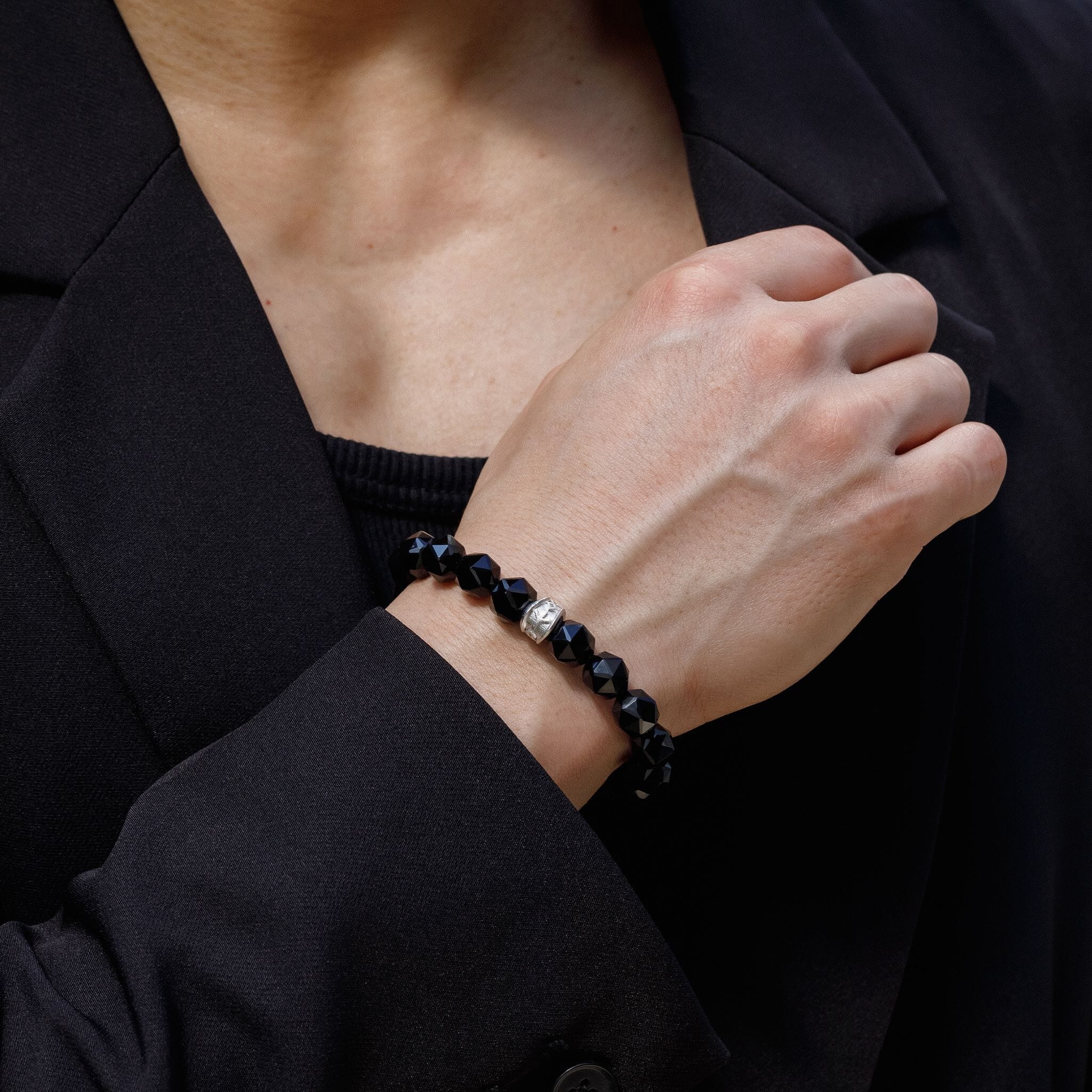 Algiz Bracelet Black Obsidian ブレスレット AWNL 