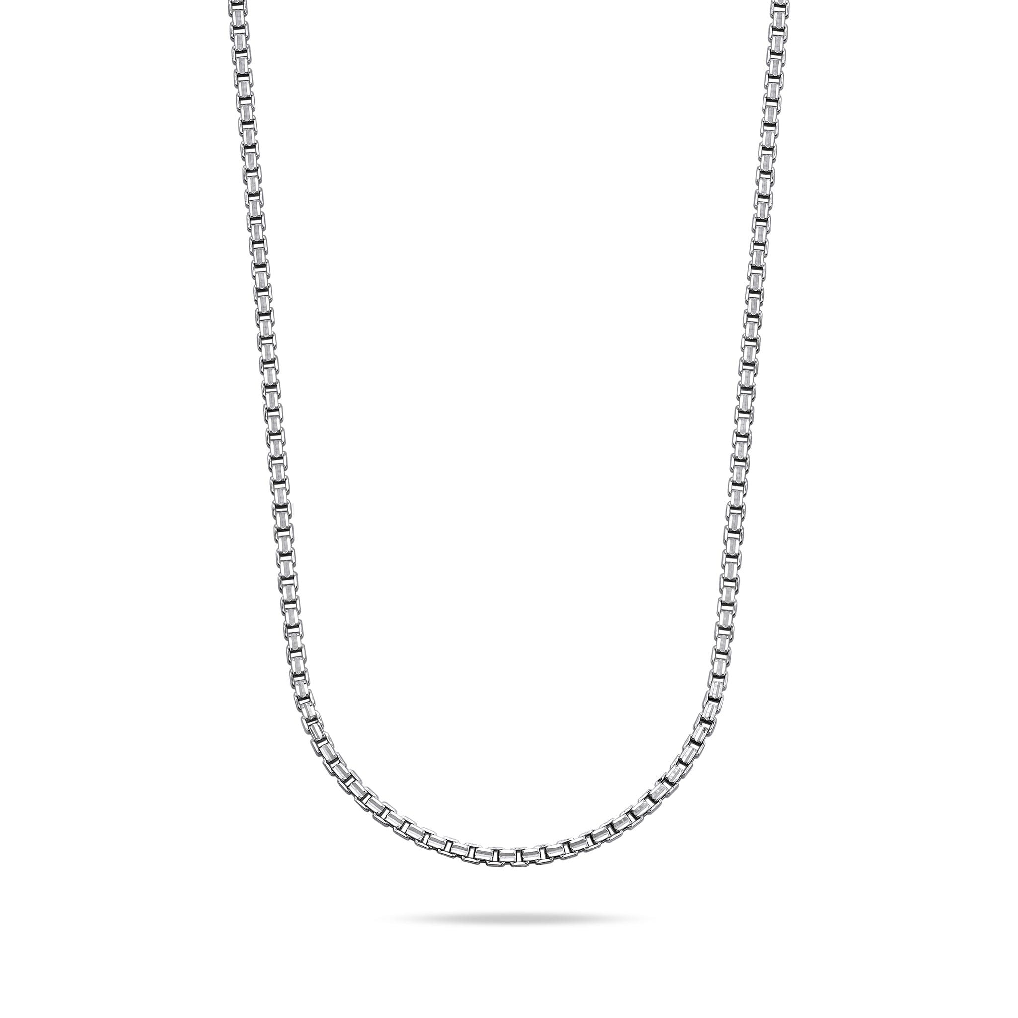 AWNL メンズ サファイア クラスプ シルバーベネチアンチェーン