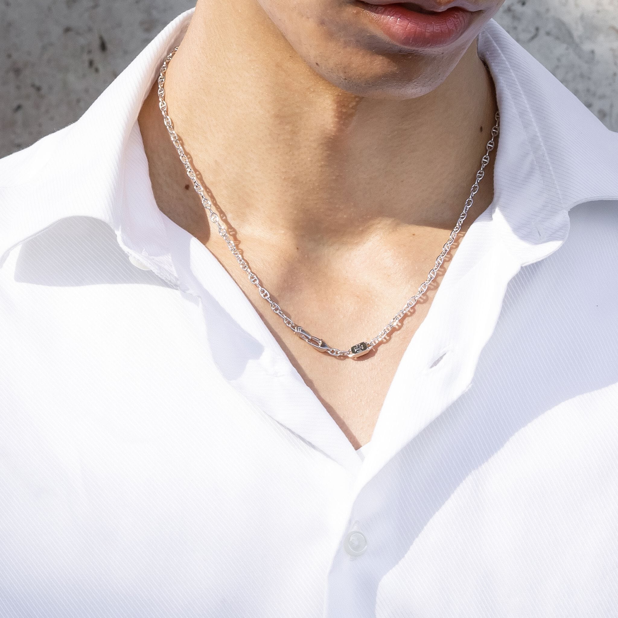 Sigma Cross Mariner Necklace Black Nacre ネックレス AWNL 