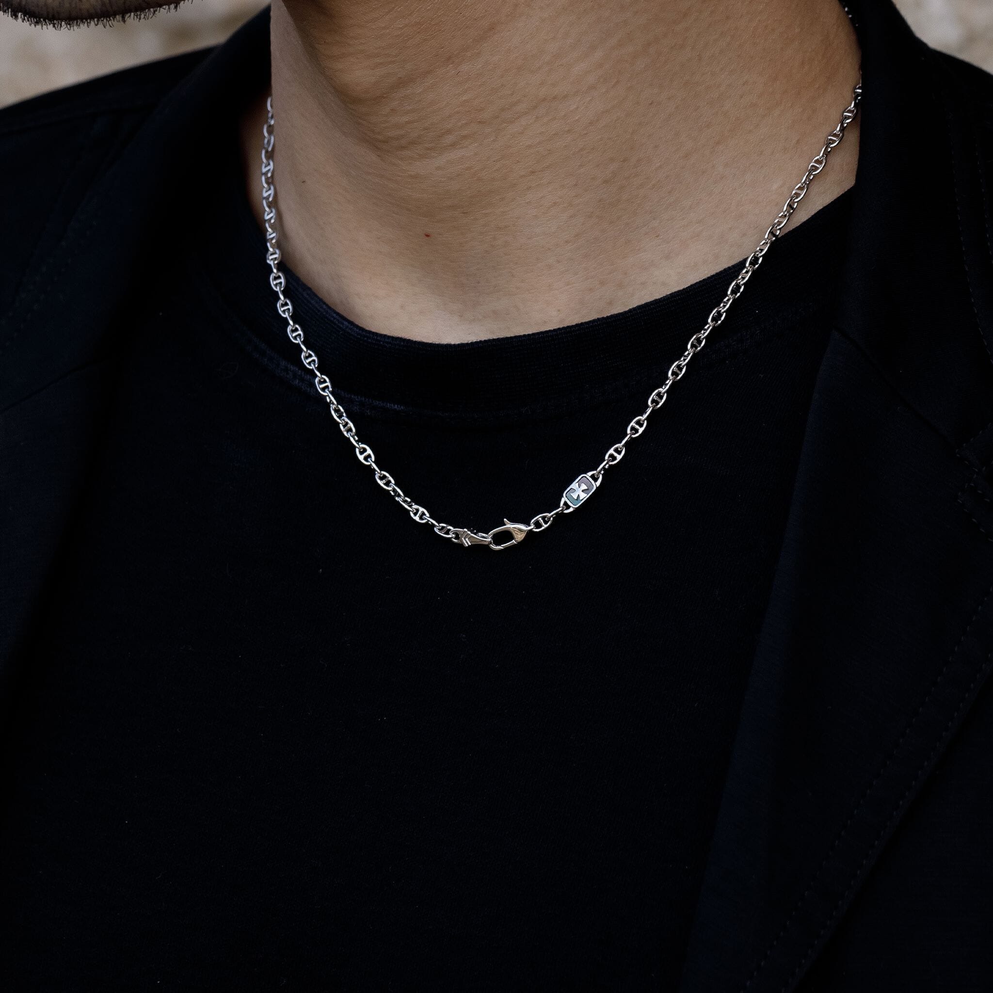 Sigma Cross Mariner Necklace Black Nacre ネックレス AWNL 
