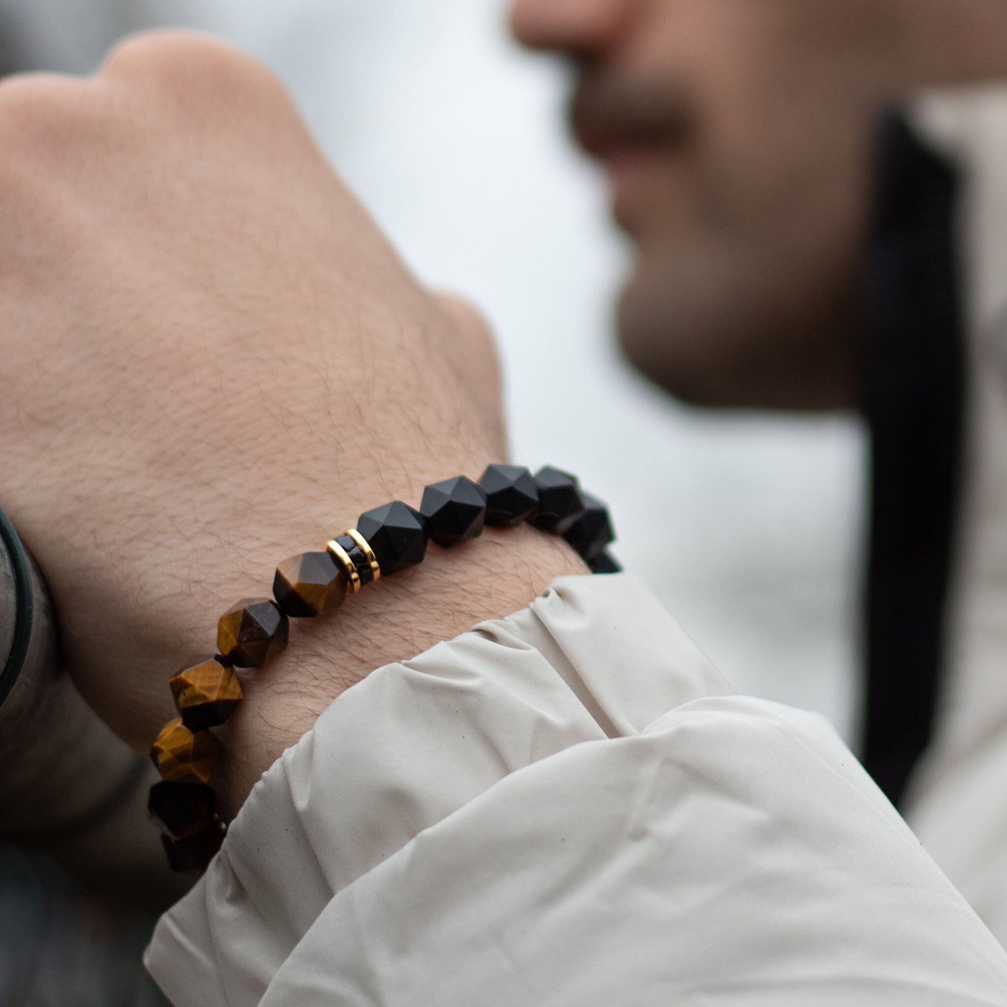 Roaring Tiger Bracelet Onyx & Tiger Eye ブレスレット AWNL 