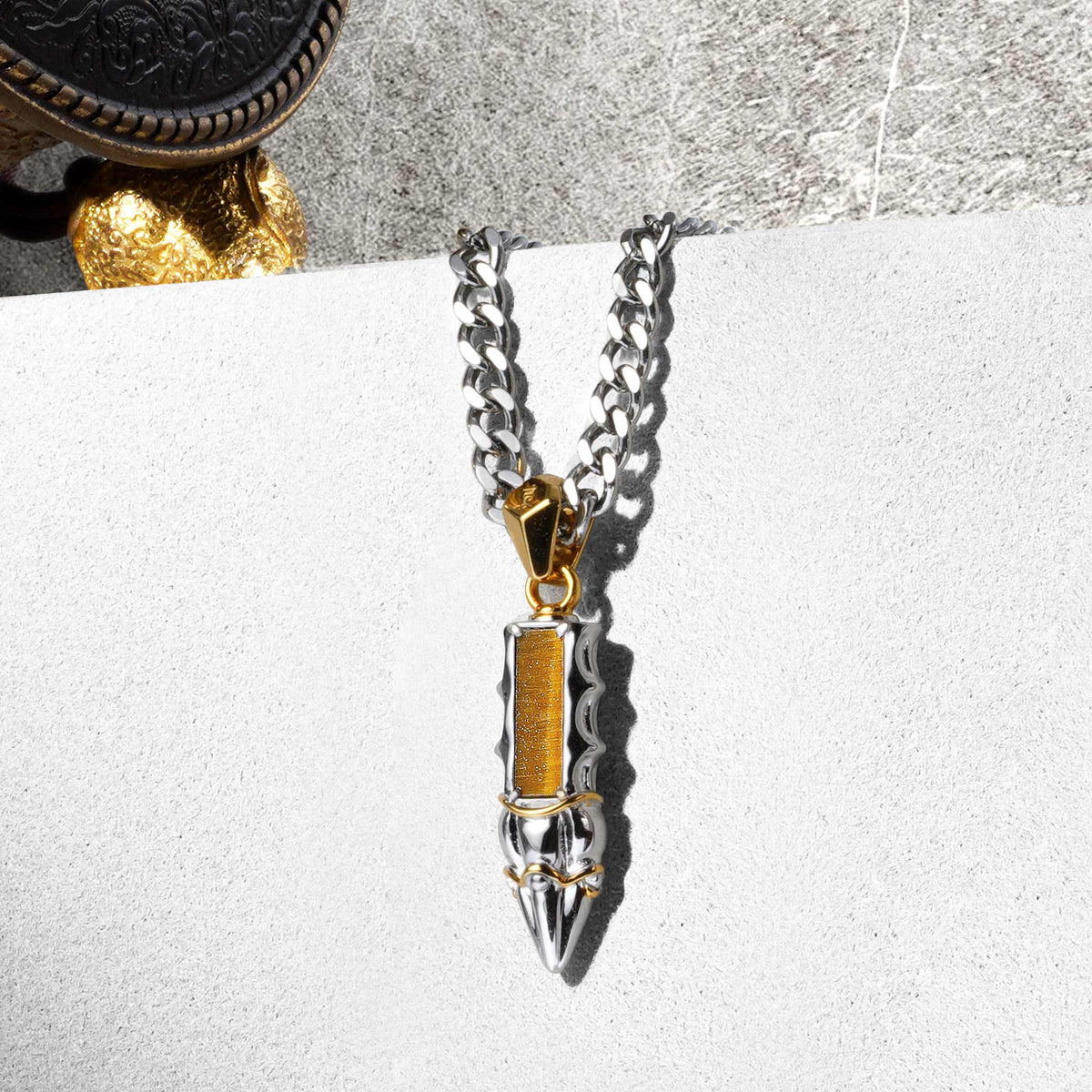 Vajra Hūṃ Necklace Golden Tiger Eye ネックレス AWNL 